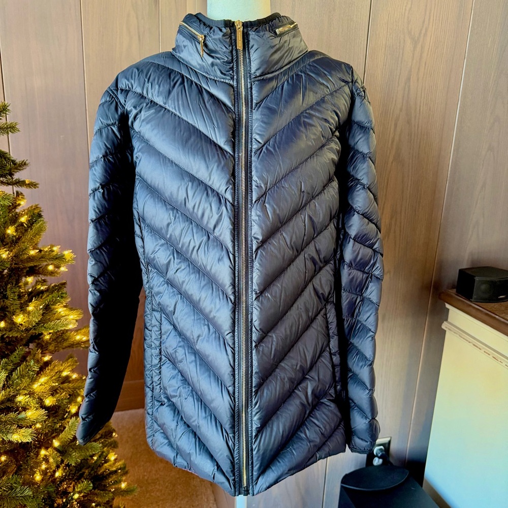 MICHAEL MICHAEL KORS Black Down Packable Coat 2X